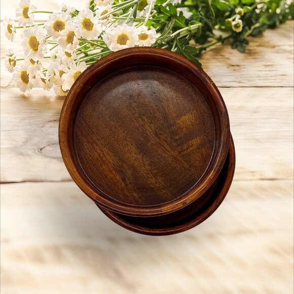 Danish Mid Century Modern Teak Bowls By Benco Denmark Set of 2 - Picture 5 of 16